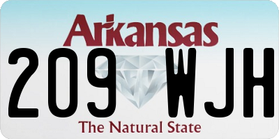 AR license plate 209WJH