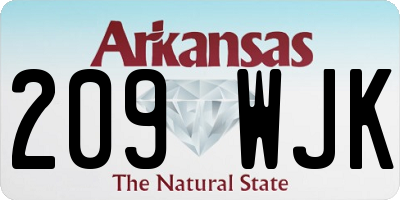 AR license plate 209WJK