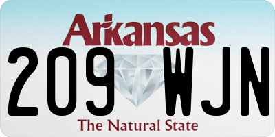 AR license plate 209WJN