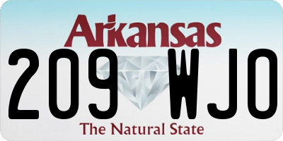 AR license plate 209WJO
