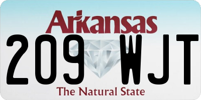 AR license plate 209WJT