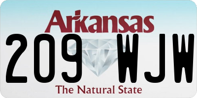AR license plate 209WJW