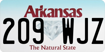 AR license plate 209WJZ