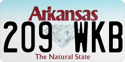AR license plate 209WKB
