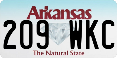 AR license plate 209WKC