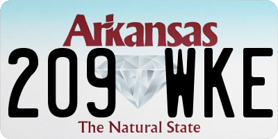 AR license plate 209WKE