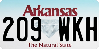 AR license plate 209WKH
