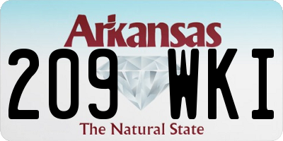 AR license plate 209WKI