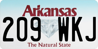 AR license plate 209WKJ