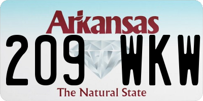 AR license plate 209WKW