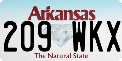 AR license plate 209WKX