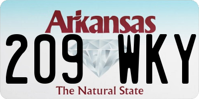 AR license plate 209WKY