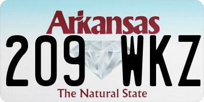 AR license plate 209WKZ
