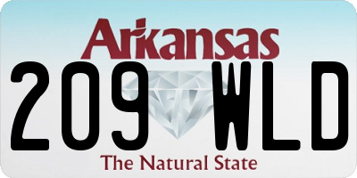 AR license plate 209WLD