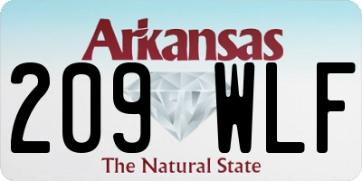AR license plate 209WLF