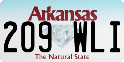 AR license plate 209WLI