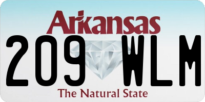 AR license plate 209WLM