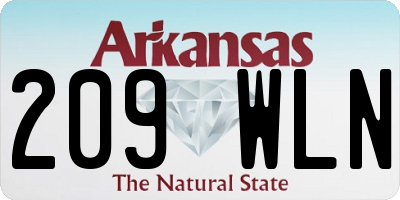 AR license plate 209WLN