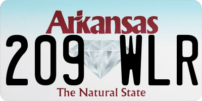 AR license plate 209WLR