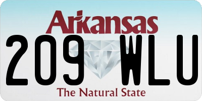 AR license plate 209WLU