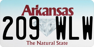 AR license plate 209WLW