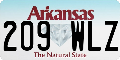 AR license plate 209WLZ