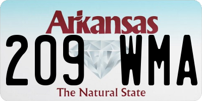 AR license plate 209WMA
