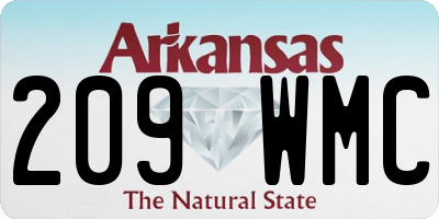 AR license plate 209WMC