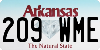 AR license plate 209WME