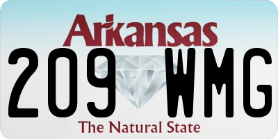 AR license plate 209WMG