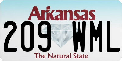 AR license plate 209WML