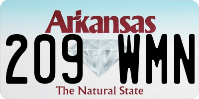 AR license plate 209WMN