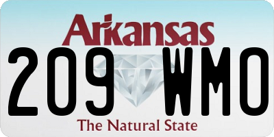 AR license plate 209WMO