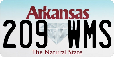 AR license plate 209WMS