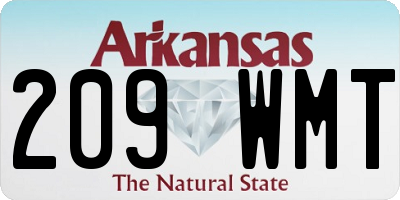 AR license plate 209WMT