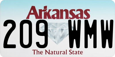 AR license plate 209WMW