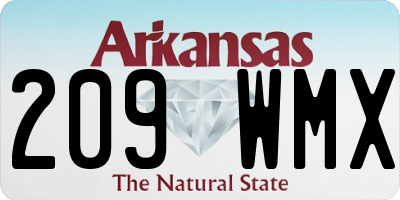 AR license plate 209WMX