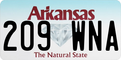 AR license plate 209WNA