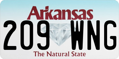 AR license plate 209WNG