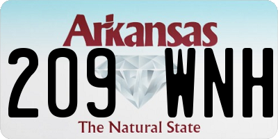 AR license plate 209WNH