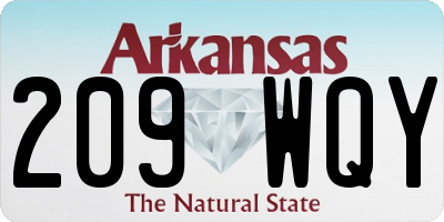 AR license plate 209WQY
