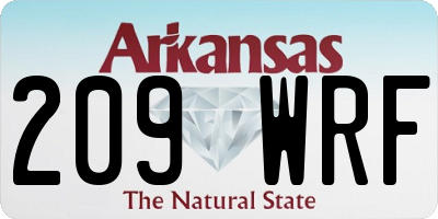 AR license plate 209WRF