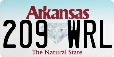 AR license plate 209WRL