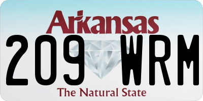 AR license plate 209WRM