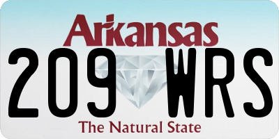 AR license plate 209WRS