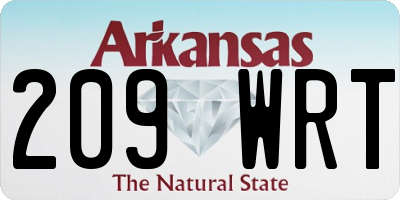 AR license plate 209WRT