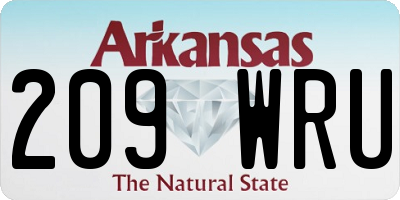 AR license plate 209WRU