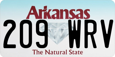 AR license plate 209WRV
