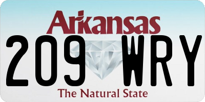 AR license plate 209WRY