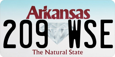 AR license plate 209WSE